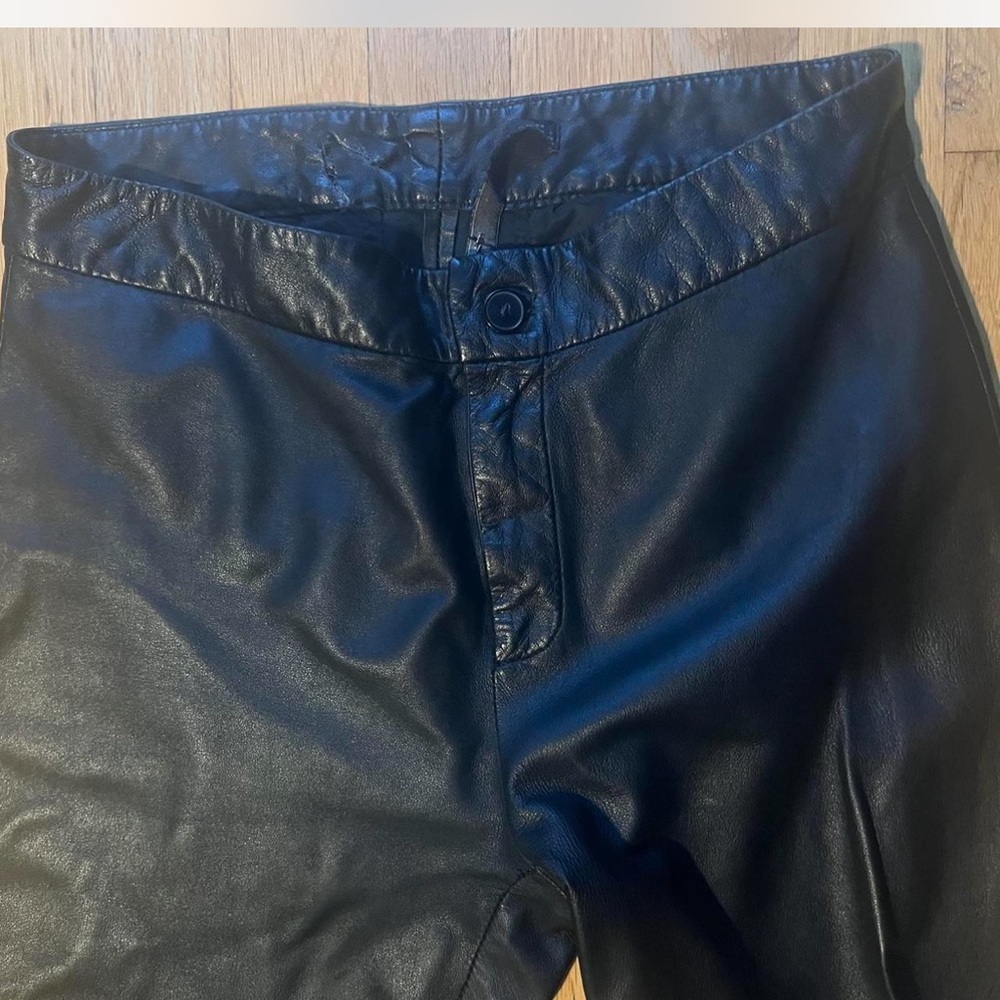 Zara Black Leather Pants - Picture 3 of 7